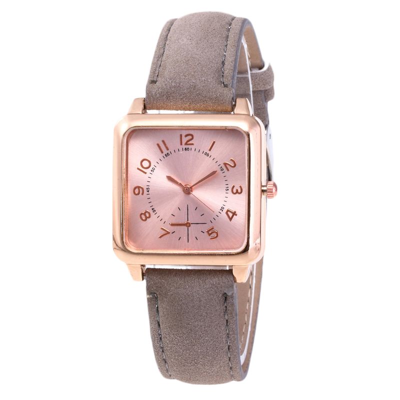 Yamaler orologio da polso analogico al quarzo analogico da donna con cinturino in pelle quadrante quadrato con numeri arabi_voghion.com