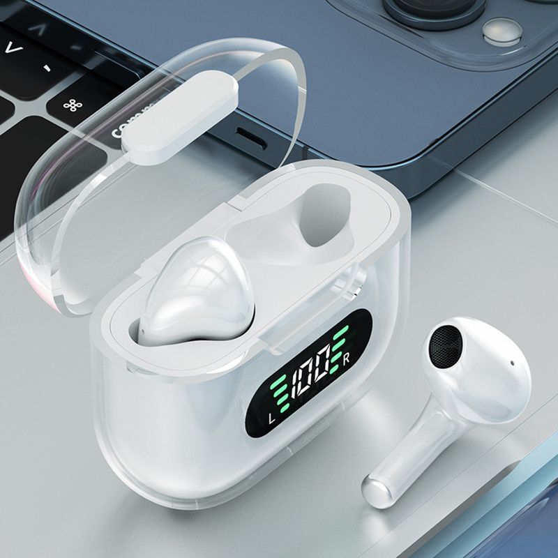 Nuevos auriculares M16Pro, inalámbricos por Bluetooth, auriculares internos tws, auriculares deportivos translúcidos de nave espacial de Ultra largo alcance_voghion.com