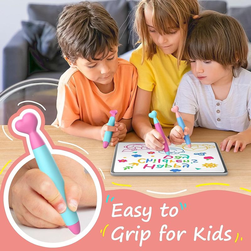 Set di stilo per touch screen per bambini (confezione da 3) – Punte in gomma morbida, compatibilità universale per iPad, iPhone, tablet e dispositivi Android_voghion.com