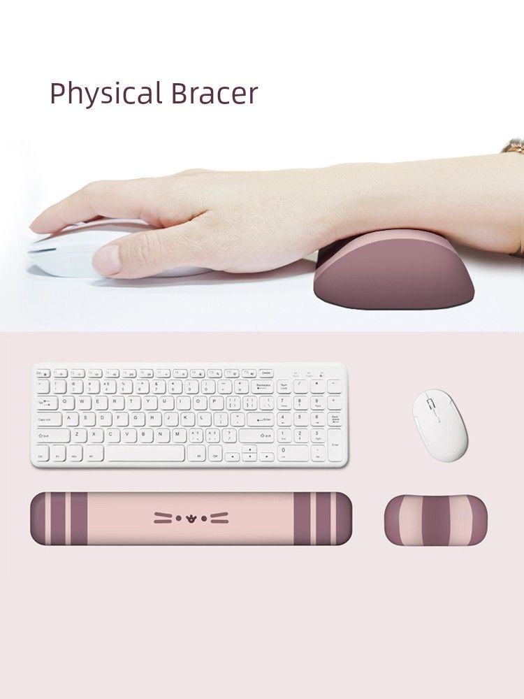 Oniwwertraff Qualitéit Original Iwwergrouss Maus Séiss Kaz Verdickt Armband Computertastatur Kaddo Fir Meedercher Büro Handgelenk Silica Gel Pad_voghion.com