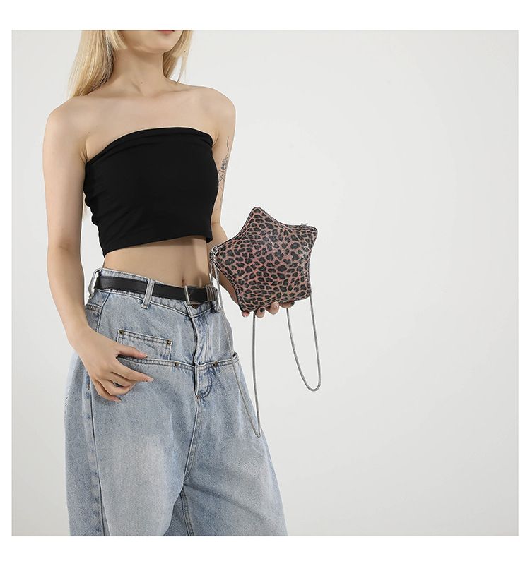 2024 Autumn/Winter Women's Crossbody Halloween Fun Leopard Pattern Pressed Shell Single Shoulder Chain Bag_voghion.com