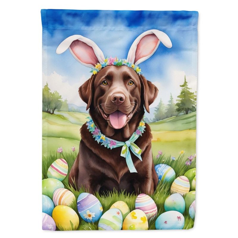 Flag Garden Flowe Artwork Easter Flag Chocolate Hunt Yard Labrador Retriever Mailbox Patio Flag Drative Banner Egg Yard Outside_voghion.com