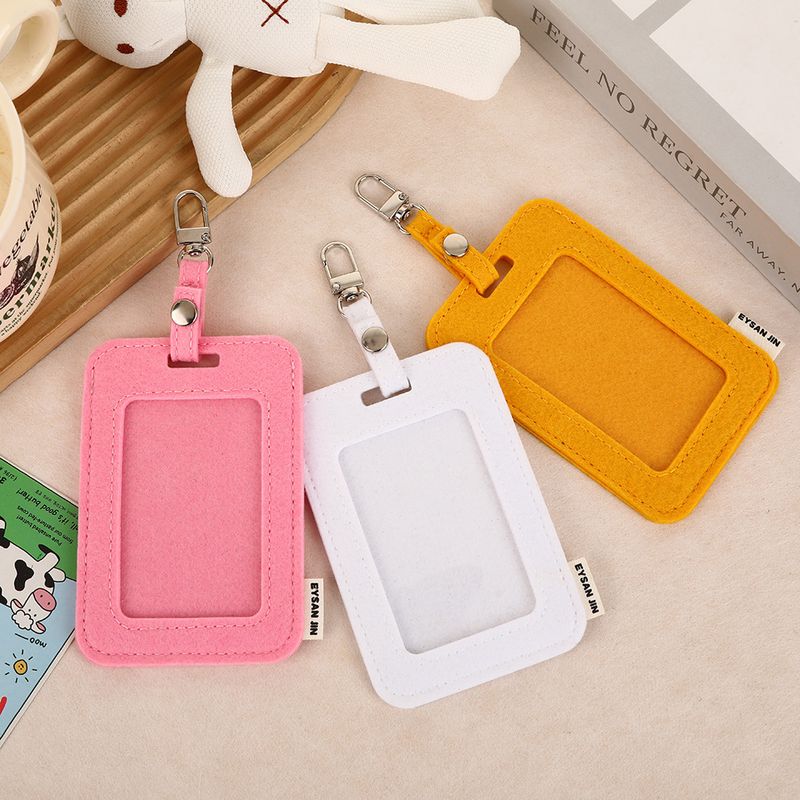 New Felt Work Employee Custom Factory Badge ID Card Holder With Lanyard Wholesale Direct Sale_voghion.com