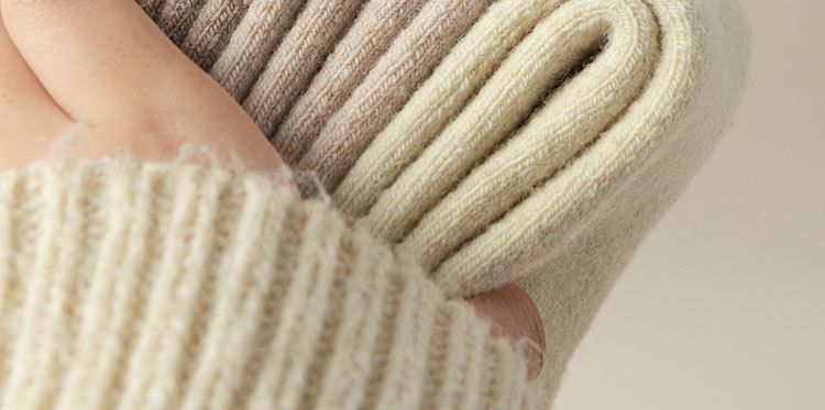 Women's Socks Autumn And Winter Thickened Warm Wool Socks Medium Tube Socks Solid Color Thick Socks Winter High Stockings_voghion.com