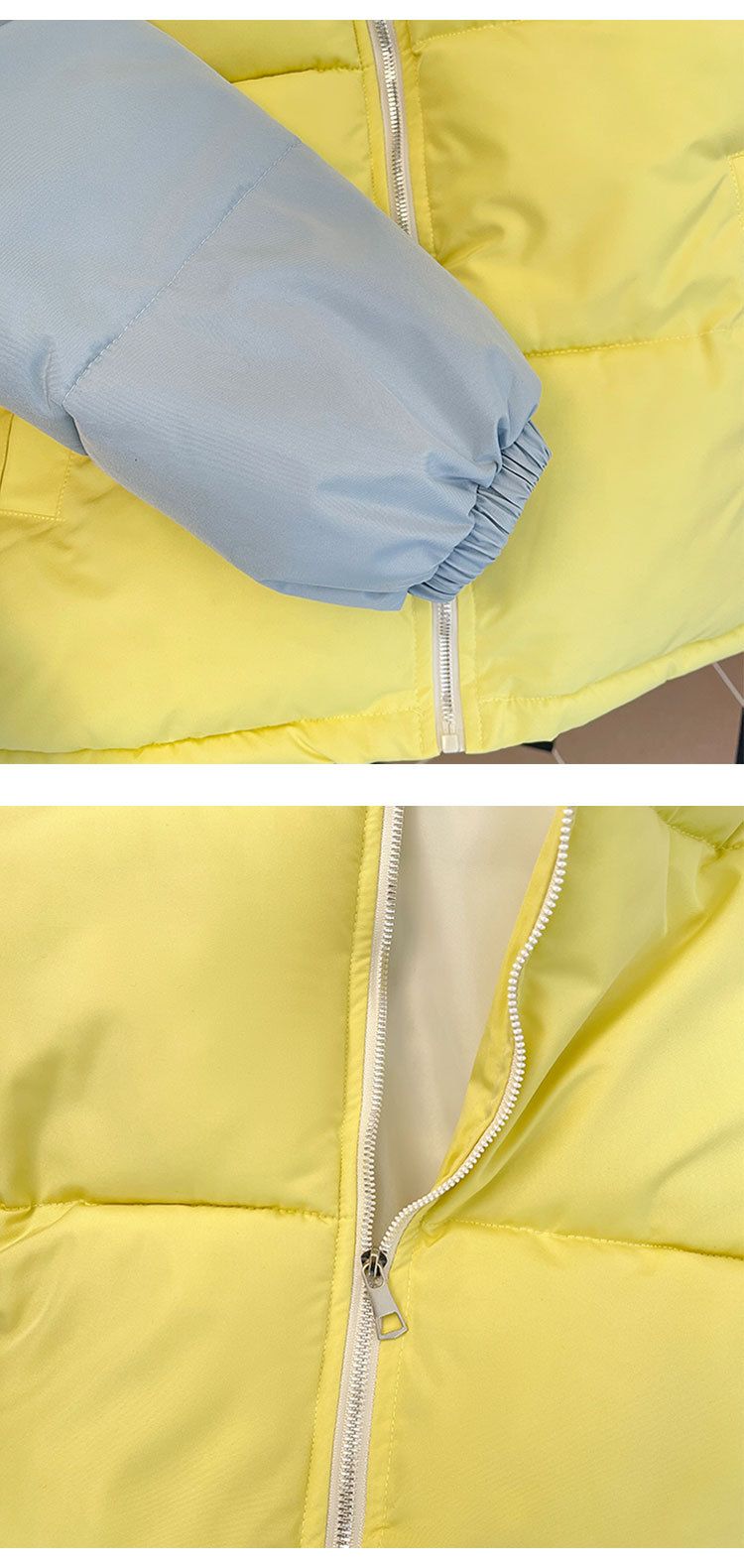 Pufferjacke für Herren mit Stehkragen – Wintermantel im Color-Block-Design für Streetwear und Freizeitkleidung_voghion.com