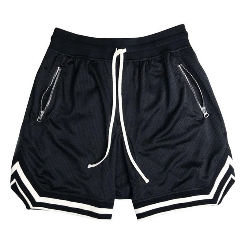 Gewebte Freizeithosen für Herren, sportliche Shorts aus geradem Netzstoff, dünner Sommerstil für Herren, modische und lockere 5-Zoll-Hosen_voghion.com