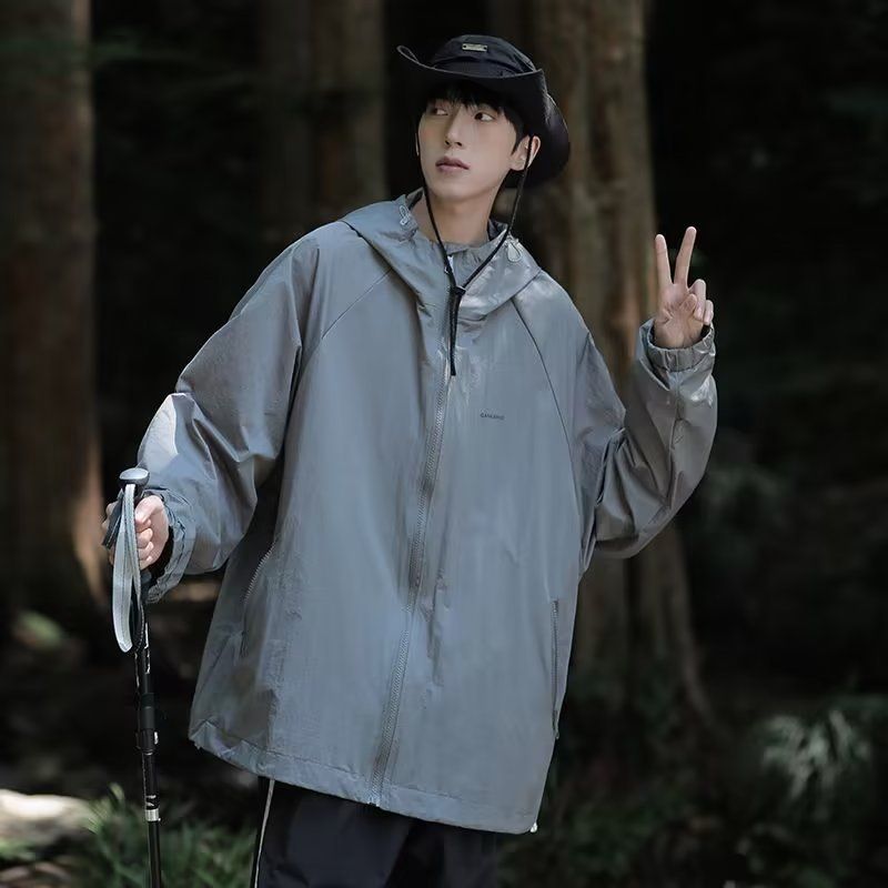Mountain Outdoor Ice Silk Clothing For Men In Summer, Thin American Style Functional Assault Jacket, Loose Hooded Sun_voghion.com