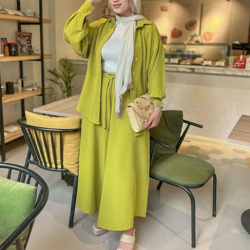 Middle Eastern Arab women's clothing autumn and winter new fashion casual loose long-sleeved shirt_voghion.com