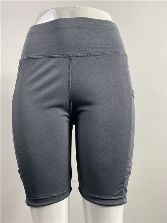 Pantalones cortos deportivos de cintura alta, elásticos y multicolores para fitness, correr, yoga_voghion.com
