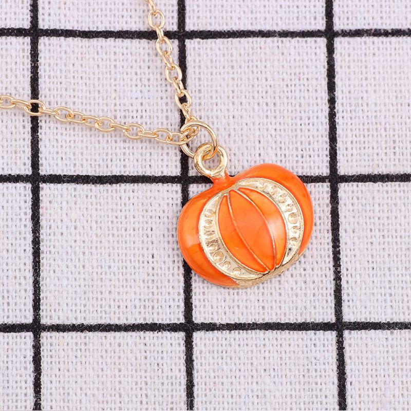 Gioielli alla moda e di personalità a tema Halloween, collana creativa con testa di gatto, cappello magico con zucca e olio, pendente a catena, regalo esagerato_voghion.com