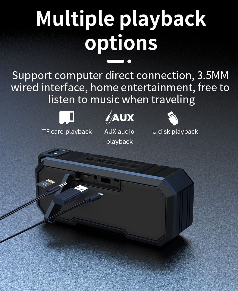 IPX7 waterdichte slimme luidspreker met powerbankfunctie, draagbare Bluetooth-luidspreker voor buiten met een lange batterijduur_voghion.com