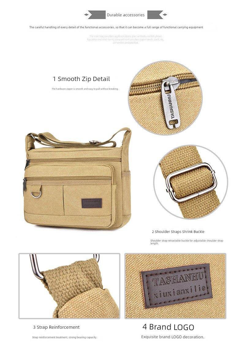 Men's Outdoor Large Capacity Shoulder Canvas Bag_voghion.com