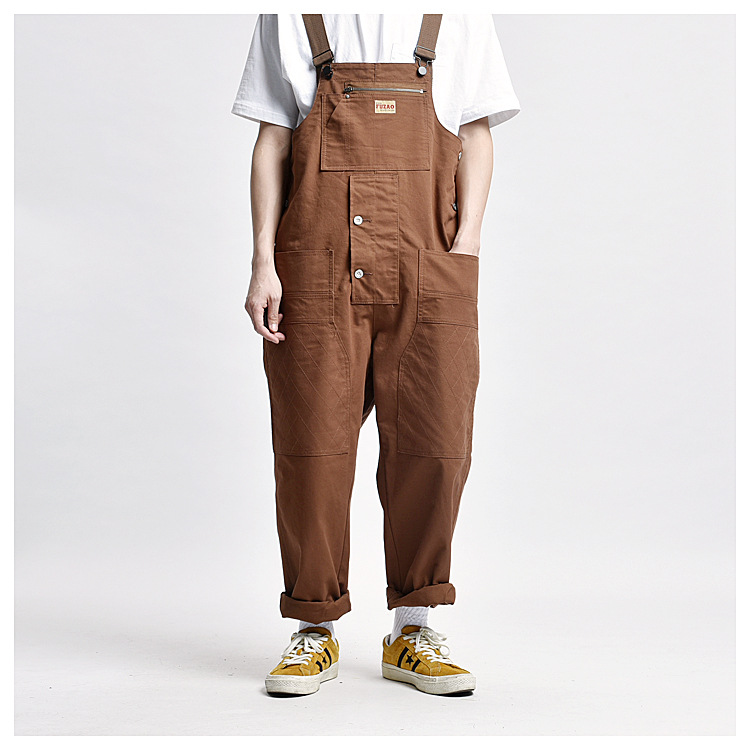 Men's Clothing Fashion Work Wear Pants Multi Pocket Tool Strap Men's Street Fashion Brand Jumpsuit Sling_voghion.com