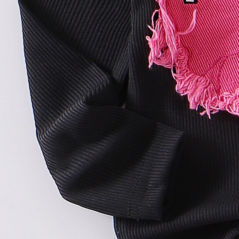 Kinderkleidung Kinderanzug Herbst- und Wintermode für Mädchen mit Schmetterlingspatch, Oberteil, Overall, Hose, zweiteiliger Anzug_voghion.com