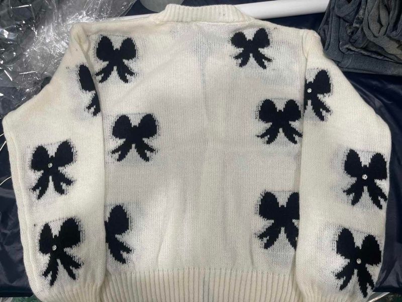 Women's Clothing Bow Knitted Cardigan Women Autumn Ins Trendy Street Temperament Sweet Bandage Sweater_voghion.com