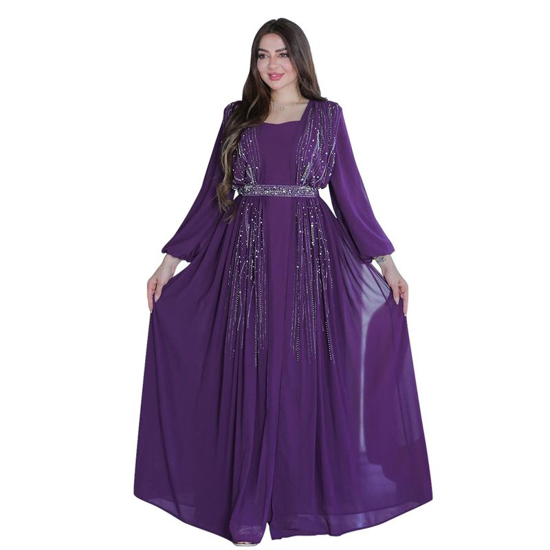 Abito da sera con cintura e gonna lunga da donna_voghion.com