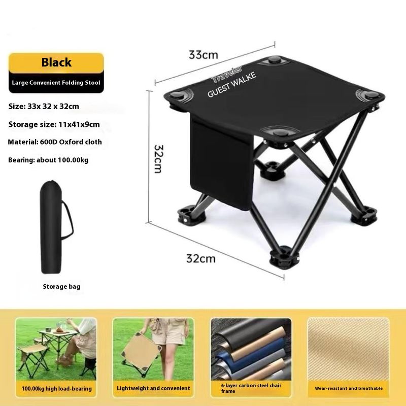 Outdoor Folding Chair Home Camping Ultra-light Portable Stool For Art Fishing Sketching Mazar_voghion.com