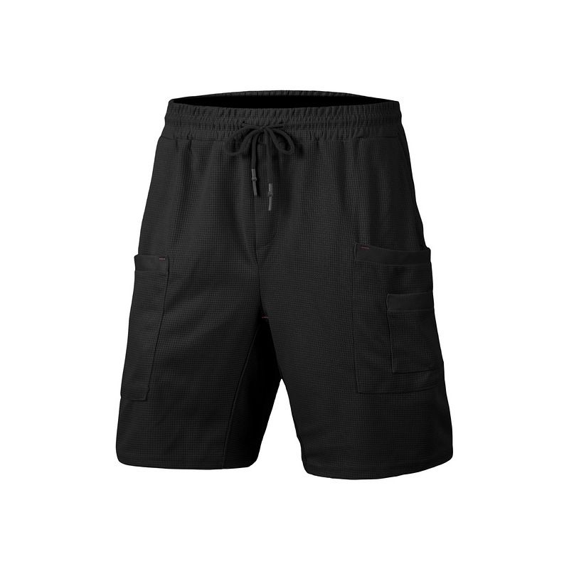 Lässige Sommershorts für Herren im amerikanischen Stil mit mehreren Taschen, atmungsaktiv, schweißabsorbierend und mit Waffelmuster_voghion.com