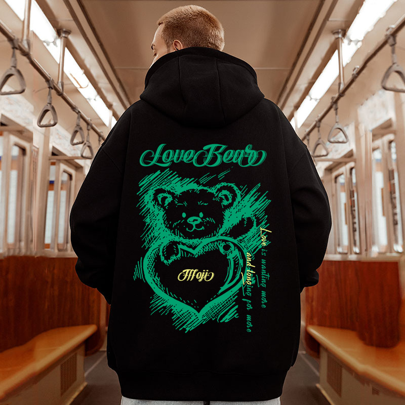 Felpa con cappuccio da uomo Cappotto oversize largo hip hop da uomo con maniche lunghe_voghion.com