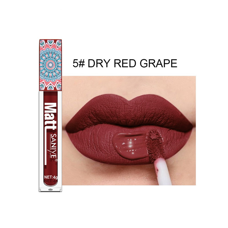 Nude 13 Colors Brown Matte Liquid Lipstick Waterproof Nude Red Long Lasting Non-stick Cup Lip Gloss Women_voghion.com