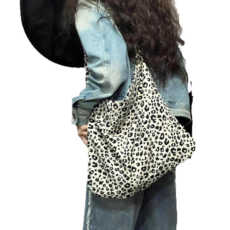 single-shoulder Student Canvas Shopping Bag, Large Capacity, Fashionable Niche Design._voghion.com