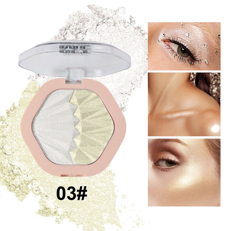 exclusieve levering van 6 kleuren diamant full body highlight poeder, natuurlijke driedimensionale gezichtsverhelderende parelblush dubbele kleur highlight_voghion.com