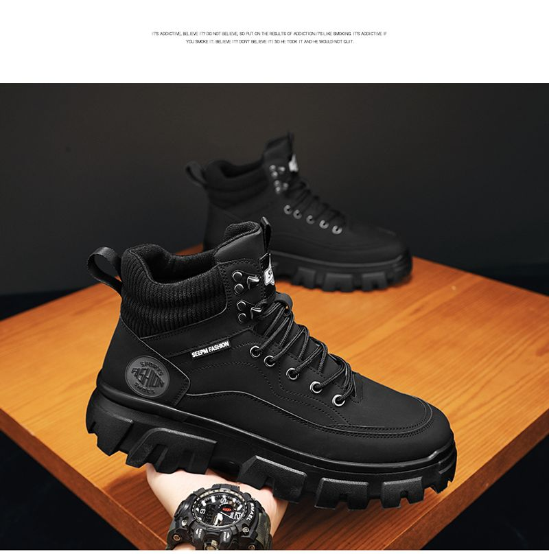 New Men's British Style Work Dress Motorcycle Mountaineering Casual Shoes Fashion_voghion.com