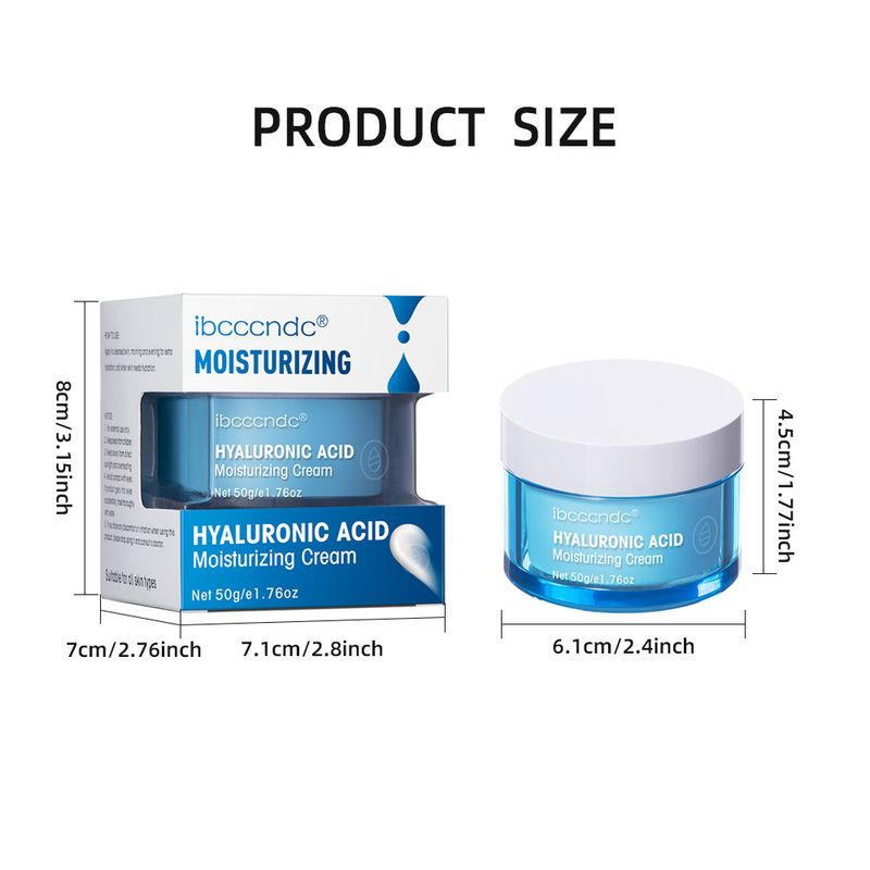 50g Hyaluronic Acid Hydrating Water Gel/moisturizing Cream Daily Face Moisturizer For Dry Skin Improve Dryness_voghion.com