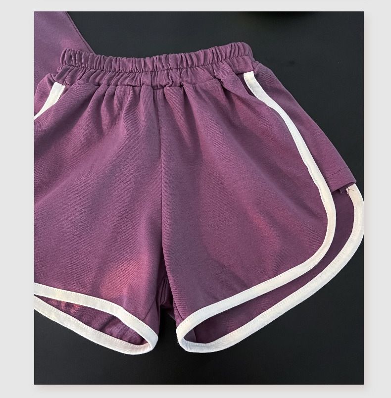 Abbigliamento per bambini piccoli Stile estivo Ragazzi e ragazze Gilet senza maniche Abbigliamento sportivo Bambini piccoli e medi Lettera di giunzione Tuta due pezzi_voghion.com