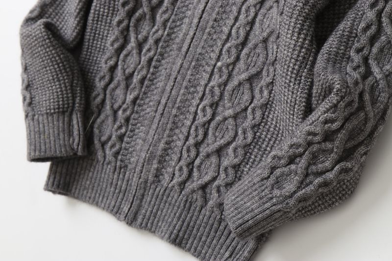 Mother & Kids Lambswool Stand Collar Sweater Soft Warm Knit Pullover For Big Kids Winter Autumn Cozy Wear, Striped Design, Multiple Colors & Sizes_voghion.com