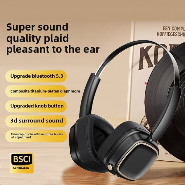 New Explosive Models Merad Retro Headset Bluetooth Headphones Compact Wireless Bluetooth 5.4 Bass Music_voghion.com