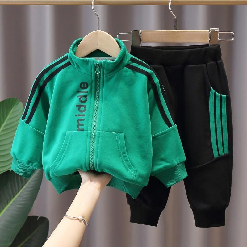 Jongen Fréijoer a Set Meedercher Hierscht Nei Kleeder Foreigner Laangärm Kanner Casual Baby Zwee_voghion.com