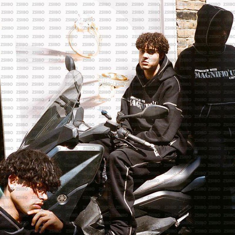 Felpa con cappuccio hip hop alla moda da strada stampata con lettere personalizzate Monsoon autunno/inverno 2023_voghion.com