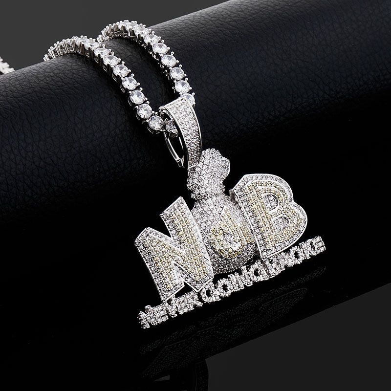 Pendant Jewelry Dollar Money Bag Hip Hop Personality Pendant Full Of Zircon Trend Hiphop Men's Necklace Accessories_voghion.com