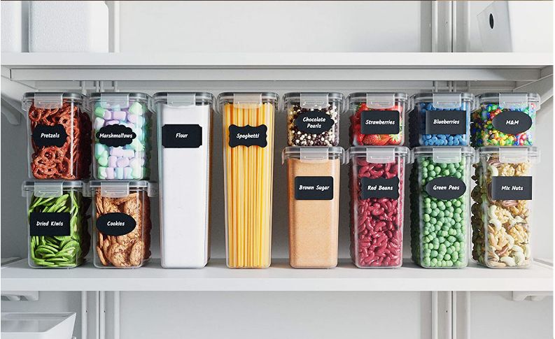 42-Piece BPA-Free Plastic Food Storage Container Set – Airtight Stackable Pantry Organizers For Dry Goods, Spices & Coffee_voghion.com