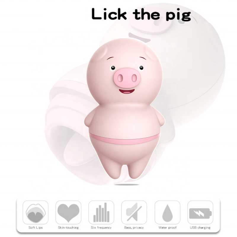 Pig 2024 Tongue Cute Licking Vibrator USB charge Female Masturbator Clitoris Stimulator Nipple Massager Sex Toy_voghion.com