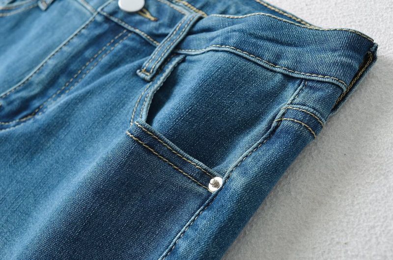 Women’s Clothing Ins Hot Girl Style Raw Edge Slim Embroidery Low Waist Flared Jeans Autumn New Slim Jeans_voghion.com
