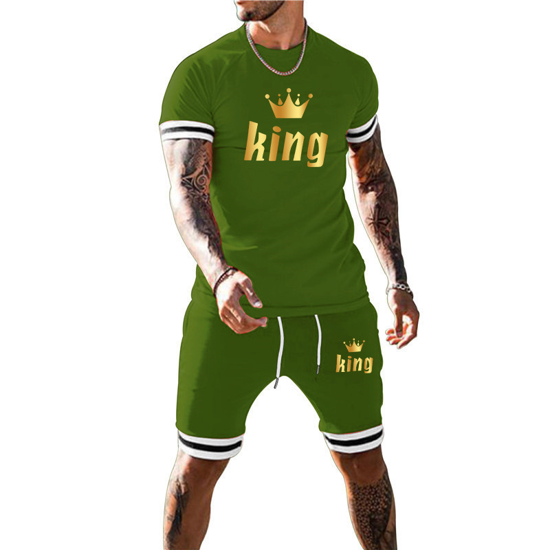 Neues Sommermode-Lässiges Sport-Sport-Kurzarm-Set für Herren_voghion.com