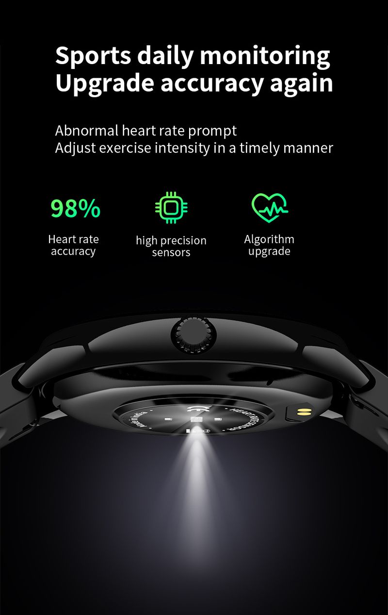 LIGE Smart Watch With Heart Rate Monitor, Blood Pressure Tracking, Step Counter, Bluetooth Calls, Music Playback, And Customizable Straps_voghion.com