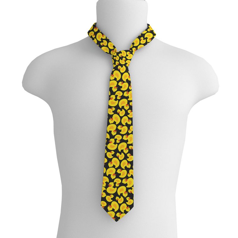 8 cm breite, gestreifte Krawatte mit Entenmuster, Business-Stil, Polyester, Damenmode_voghion.com