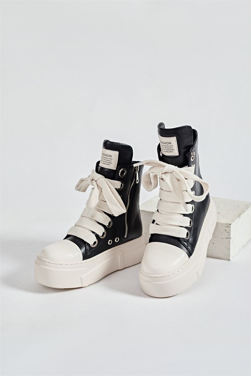 Herrskor Stor storlek Damskor Skor Par High Top Sneakers Supply All Match Tjock botten förhöjning Herrskor_voghion.com