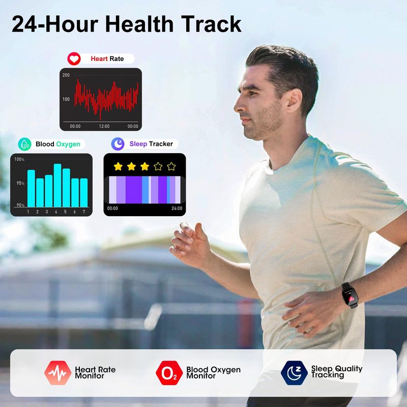 Akıllı Saat JX629 Bluetooth Çağrı Uyku Kan Basıncı Kalp Atış Hızı Sağlıklı Erkek Spor Saati_voghion.com