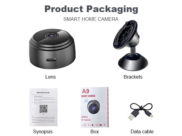 Cámara A9 HD para deportes al aire libre, videocámara inalámbrica con wifi, visión nocturna, monitoreo de seguridad para el hogar._voghion.com