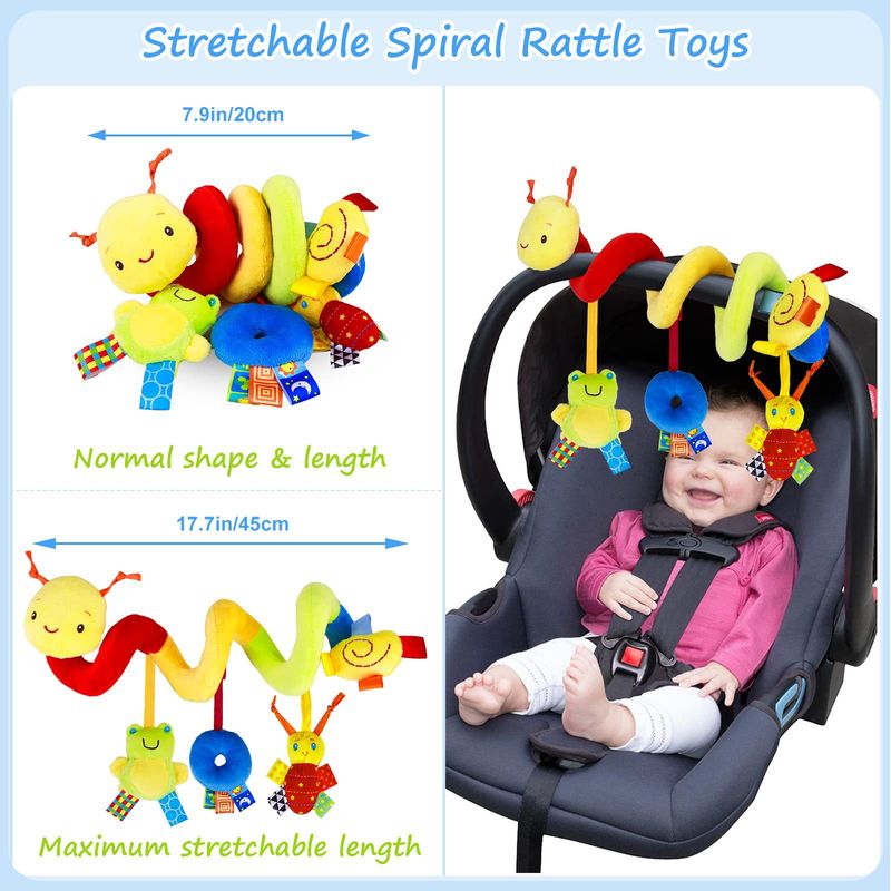 Neigebuerene Puppelchen Plüsch Puppel Puppelchen Spillsaachen 0-1 Joer ale Bildungsauto hängend Bett hängend Weenchen Pendant Bett ronderëm Spillsaach_voghion.com