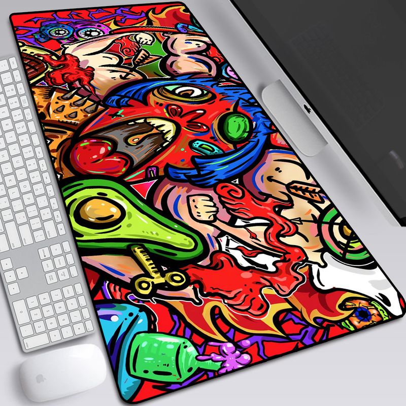 Tappetino per mouse da gioco extra large, antiscivolo, di qualità imbattibile, con orecchie carine e spesse, per scrivania e laptop._voghion.com