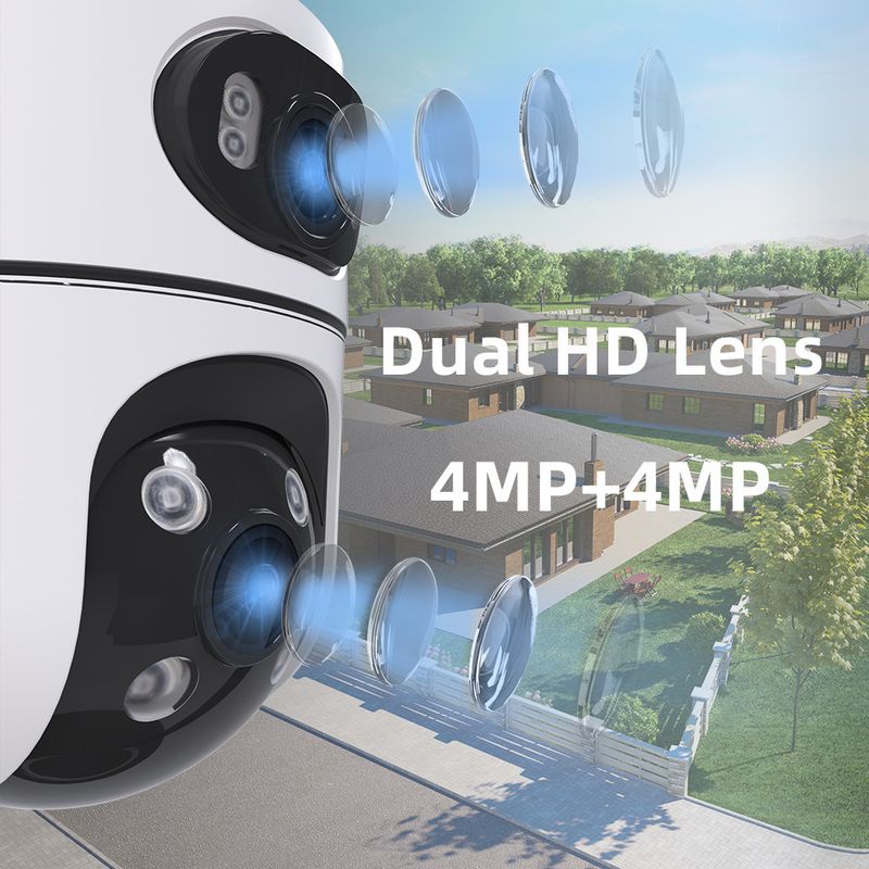ICSEE Gun Ball Fernglas 8MP HD Drahtlose WiFi Ball Kamera Innen Und Außen Wasserdichte Dual Licht Kamera Remote Lagerung_voghion.com