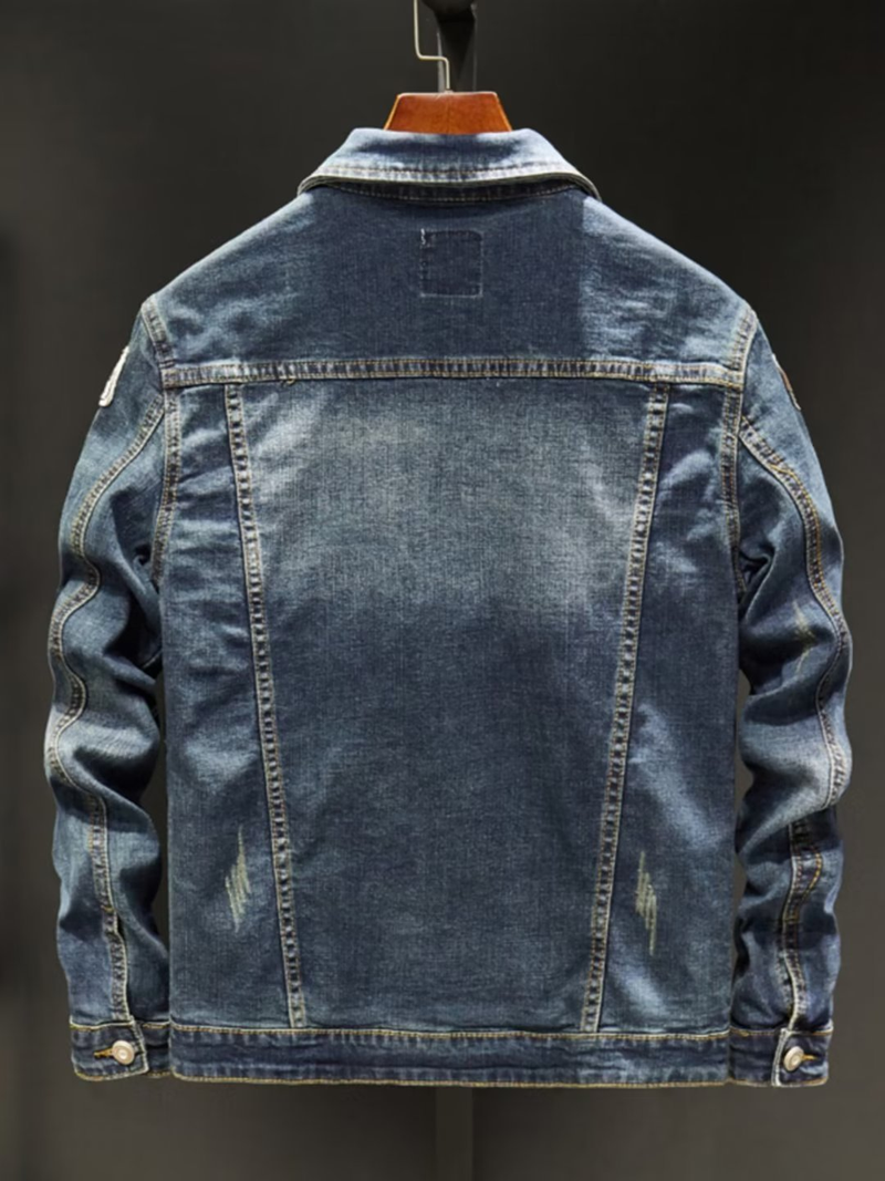 Jeansjacke Herren Frühling und Herbst Retro locker lässig 2023 neue Trendjacke Herren Jeansjacke_voghion.com
