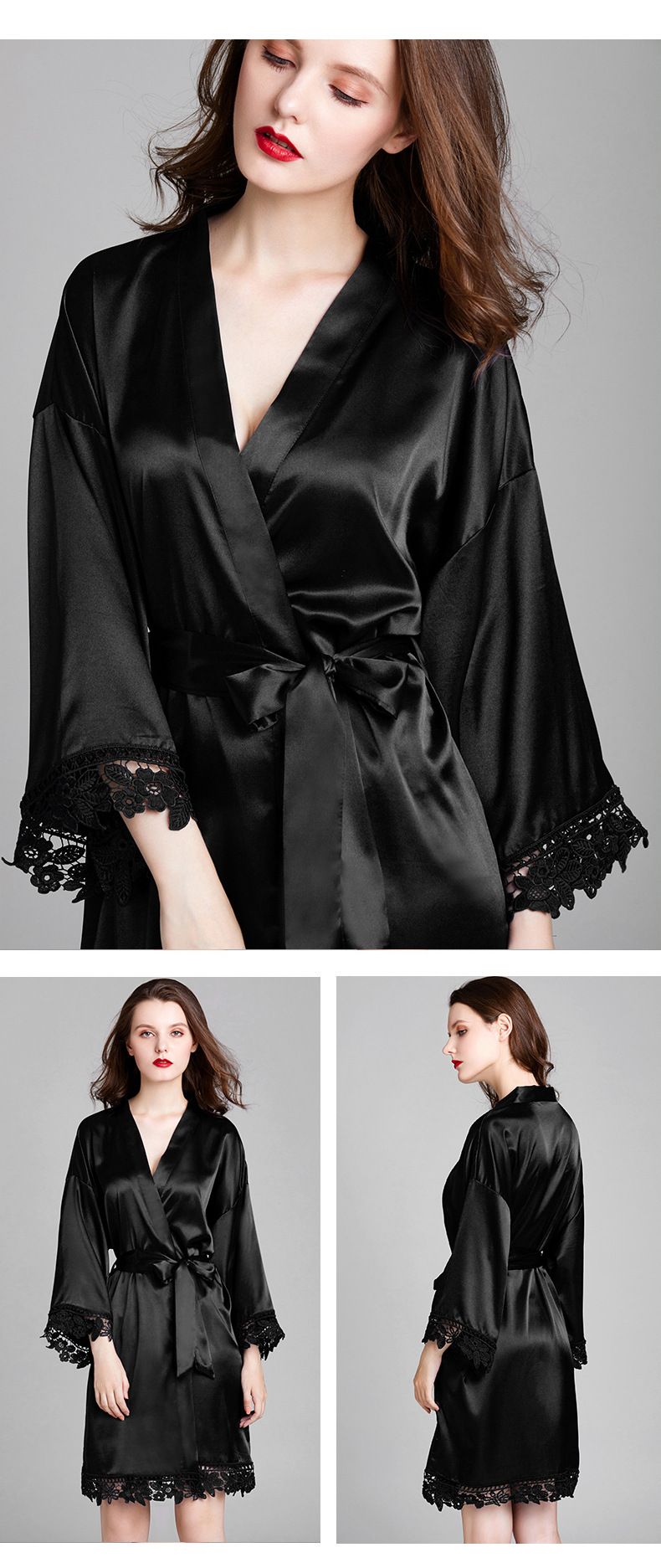 CurveGlow RYYD Nightgown - Plus Size Ice Silk|Multi-Function Sleepwear_voghion.com