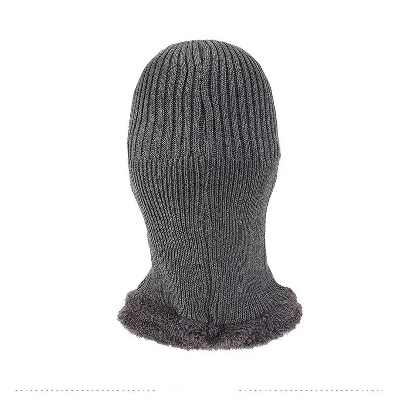 New Letter One Eye Cappello da uomo con collo in un unico pezzo Cappello invernale in lana calda ispessita Cappello in un unico pezzo Protezione per il viso e protezione dal freddo Cappello lavorato a maglia in cotone_voghion.com