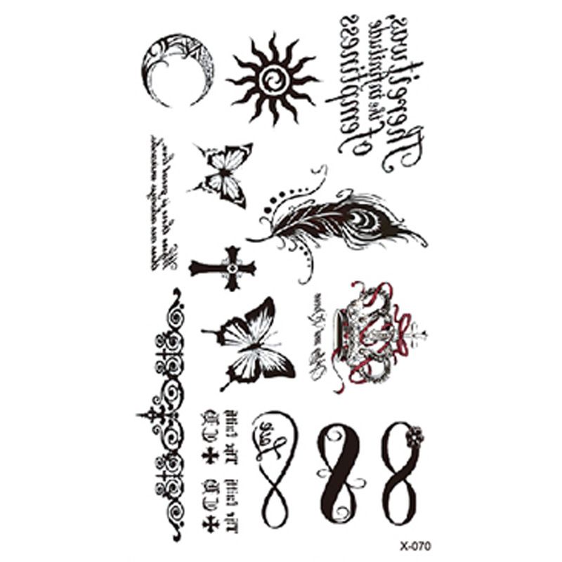 Fresh Style Text Fashion English Letter Waterproof Tattoo Stickers_voghion.com